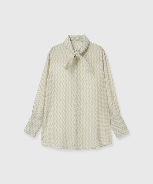 CREDONA(クレドナ)の「GEOMETRIC SHIRT/ジオメトリックシャツ(シャツ/ブラウス・レディース・ブラウン/ベージュ・FREE)」の15枚目の写真