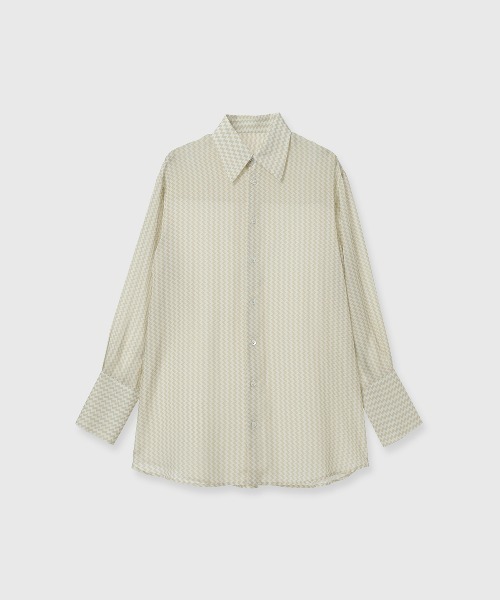 CREDONA(クレドナ)の「GEOMETRIC SHIRT/ジオメトリックシャツ(シャツ/ブラウス・レディース・ブラウン/ベージュ・FREE)」の16枚目の写真