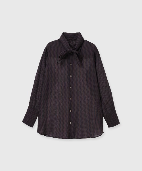 CREDONA(クレドナ)の「GEOMETRIC SHIRT/ジオメトリックシャツ(シャツ/ブラウス・レディース・ブラウン/ベージュ・FREE)」の18枚目の写真
