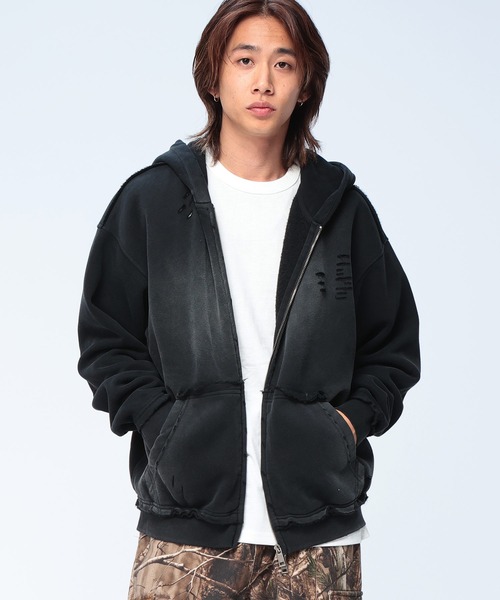 [*]様   Jeans 黒 フルジップ パーカー　メンズ デニムジップパーカー（パーカー）｜VENCEEXCHANGE（ヴァンス