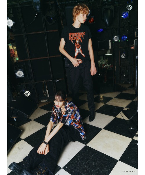 HYSTERIC GLAMOUR(ヒステリックグラマー)の「ONE PIECE×HYSTERIC GLAMOUR / NAMI FLYING V Tシャツ(Tシャツ/カットソー・メンズ・グリーン/ホワイト系その他/ブラック・XL/L/M/S)」の6枚目の写真