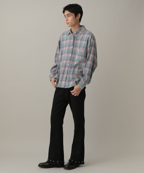 LAND MUSEUM(ランドミュージアム)の「LAND MUSEUM/ダメージオーバーチェックシャツ(シャツ/ブラウス・メンズ・グレー/レッド・LARGE/MEDIUM)」の18枚目の写真