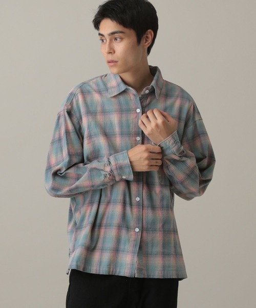 LAND MUSEUM(ランドミュージアム)の「LAND MUSEUM/ダメージオーバーチェックシャツ(シャツ/ブラウス・メンズ・グレー/レッド・LARGE/MEDIUM)」の20枚目の写真