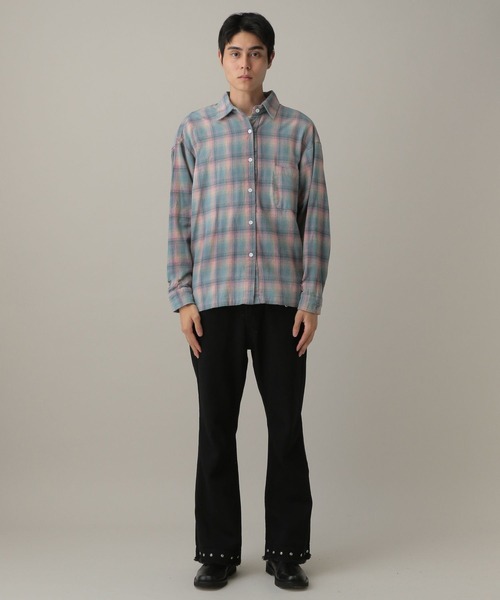 LAND MUSEUM(ランドミュージアム)の「LAND MUSEUM/ダメージオーバーチェックシャツ(シャツ/ブラウス・メンズ・グレー/レッド・LARGE/MEDIUM)」の22枚目の写真