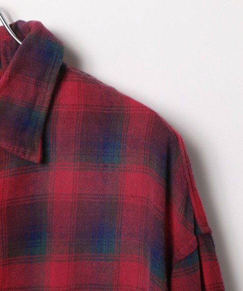 LAND MUSEUM（ランドミュージアム）の「LAND MUSEUM／ダメージオーバーチェックシャツ（シャツ/ブラウス・メンズ・グレー/レッド・LARGE/MEDIUM）」の19枚目の写真