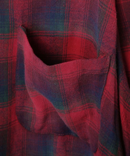 LAND MUSEUM（ランドミュージアム）の「LAND MUSEUM／ダメージオーバーチェックシャツ（シャツ/ブラウス・メンズ・グレー/レッド・LARGE/MEDIUM）」の22枚目の写真