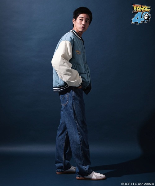 niko and...（ニコアンド）の「【バック・トゥ・ザ・フューチャー】コラボ刺繍スタジャン（スタジャン・メンズ・ブラック/ブルー・MEDIUM/LARGE）」の11枚目の写真