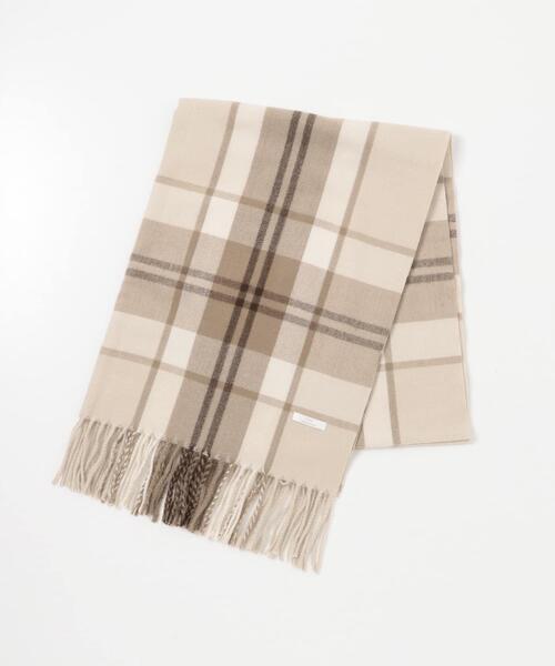 ITEMS URBANRESEARCH（アイテムズ アーバンリサーチ）の「チェックストール（マフラー・レディース・ネイビー/アイボリー/ライトブルー/モカ・-）」の9枚目の写真