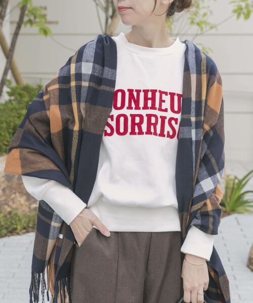 ITEMS URBANRESEARCH(アイテムズ アーバンリサーチ)の「チェックストール(マフラー・レディース・アイボリー/ライトブルー/ネイビー/モカ・-)」の16枚目の写真