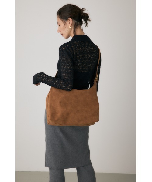 crie conforto(クリーコンフォルト)の「【A4サイズ対応】バックルスクエアショルダーバッグ 肩掛け / 斜め掛け / 鞄(ショルダーバッグ・レディース・キャメル・FREE)」の12枚目の写真