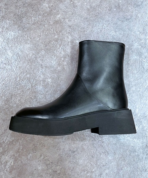 APOMプラットフォームサイドジップブーツ50 （ブラック） アポム APOM プラットフォームサイドジップブーツ50 （ブラック