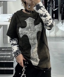 UNIZ（ユニズ）の「【UNIZ】Cross Knight T-Shirt / 【ユニズ】オーバーサイズクロスダメージ半袖Tシャツ（Tシャツ/カットソー）」