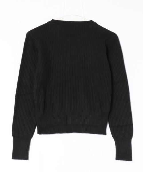 Lace Ladies(レースレディース)の「ウールタッチ クルーネック リブ ニット プルオーバー(ニット/セーター・レディース・アイボリー/ブラック/チャコールグレー/グレー・FREE)」の5枚目の写真