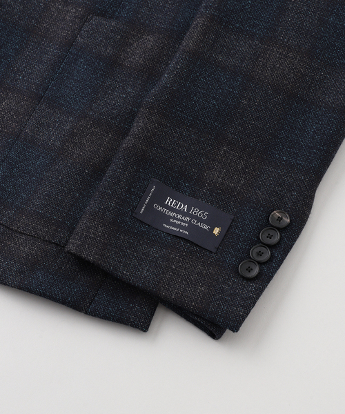 EDIFICE（エディフィス）の「D.JK.3ボタン REDA(チェック)（テーラードジャケット・メンズ・グリーン系その他・50/48/46/44）」の3枚目の写真