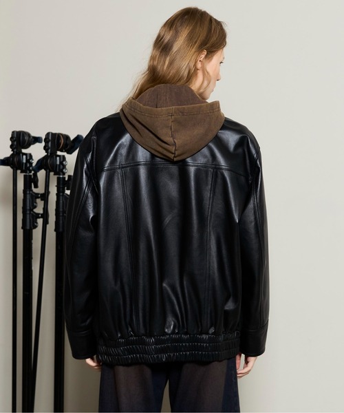 Oversized Real Leather Zip Blouson / オーバーサイズリアルレザー