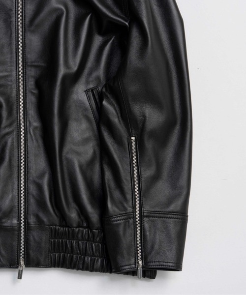 maison special レザーブルゾン　オーバーサイズ　サイズ1 ブラック 2025WINTER PRE-ORDER】Oversized Real Leather Zip Blouson