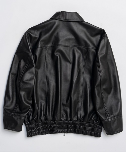 Oversized Real Leather Zip Blouson / オーバーサイズリアルレザー