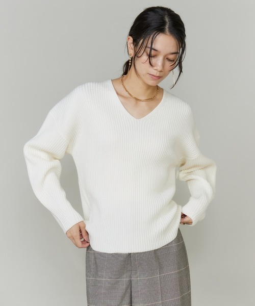 セール】BIOｰBLEND Vネックプルオーバーニット（ニット/セーター