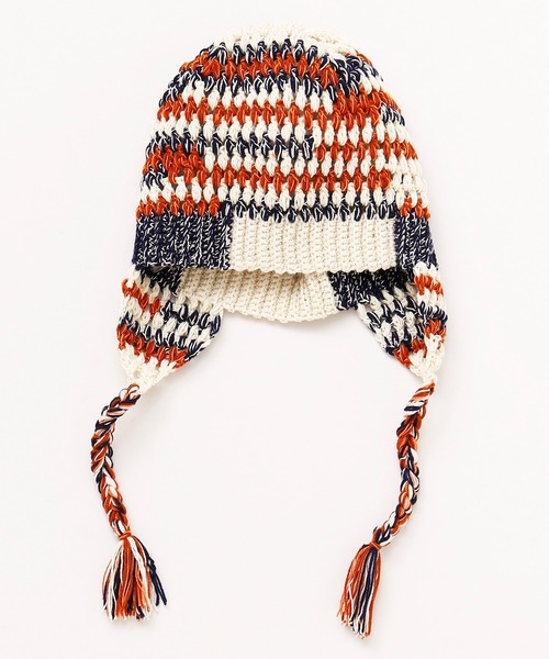 チャイハネ(チャイハネ)の「【チャイハネ】シェイラ耳付きキャップ(ニットキャップ/ビーニー・レディース・ホワイト系その他・FREE)」の1枚目の写真