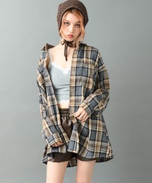ANAP | Wポケット オーバーサイズ チェックシャツ(シャツ/ブラウス)