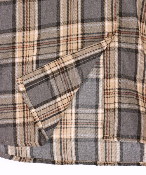 ANAP（アナップ）の「Wポケット オーバーサイズ チェックシャツ（シャツ/ブラウス・レディース・グレー/ブラウン/ネイビー・F）」の15枚目の写真