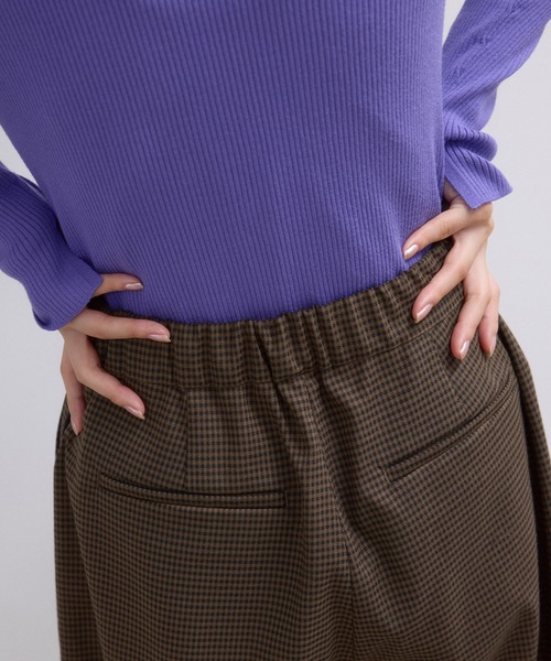 ADAM ET ROPE'（アダムエロペ）の「【WEB限定】チェックバレルパンツ（その他パンツ・レディース・キャメル/ブラウン系その他/スミクロ・38/36）」の12枚目の写真