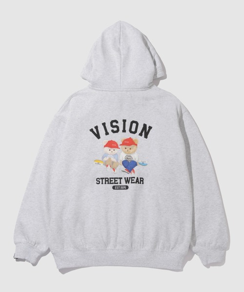 VISION STREET WEAR(ヴィジョンストリートウェア)の「VISION STREET WEAR Bears Hoodie(パーカー・メンズ・オートミール/ブラック・M/L/XL)」の1枚目の写真