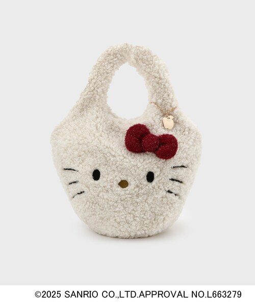 OPAQUE.CLIP（オペークドットクリップ）の「【ハローキティ】ふわふわマルシェバッグ（ハンドバッグ・レディース・オフホワイト/ブラック・00）」の17枚目の写真