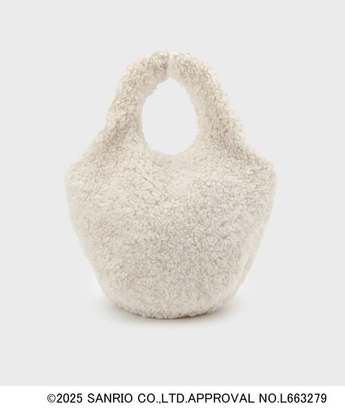 OPAQUE.CLIP（オペークドットクリップ）の「【ハローキティ】ふわふわマルシェバッグ（ハンドバッグ・レディース・オフホワイト/ブラック・00）」の19枚目の写真