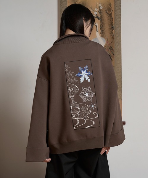 バック刺繍ドライバーズニット（ニット/セーター）｜狐独（コドク）の