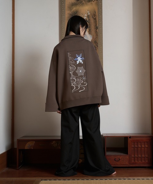 バック刺繍ドライバーズニット（ニット/セーター）｜狐独（コドク）の