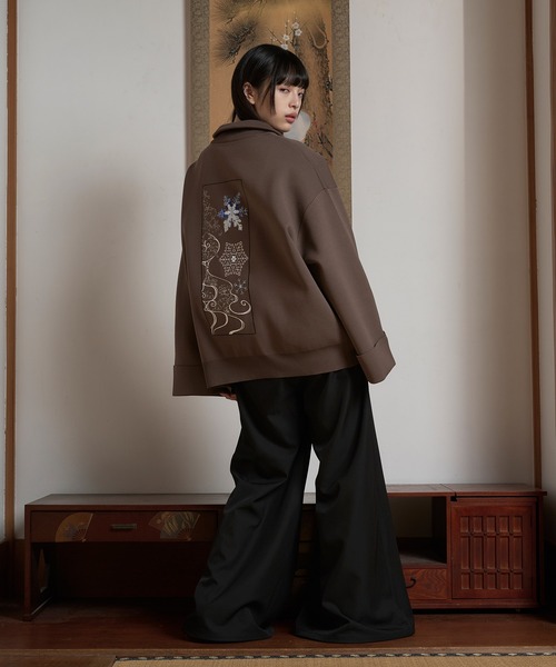 バック刺繍ドライバーズニット（ニット/セーター）｜狐独（コドク）の