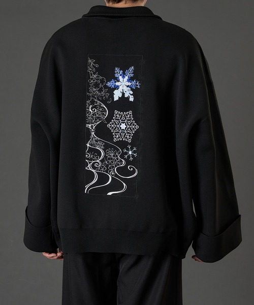 バック刺繍ドライバーズニット（ニット/セーター）｜狐独（コドク）の