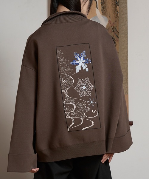 極美品 Black＆White 刺繍 フラッグデザイン ニット バック刺繍ドライバーズニット（ニット/セーター）｜狐独（コドク）の