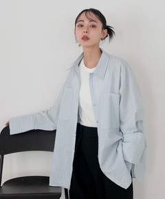 セール】ストライプオーバーシャツ（シャツ/ブラウス）｜LIAN（リアン