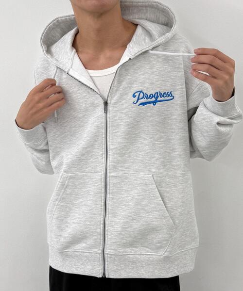 WEGO(ウィゴー)の「WEGO/DOGサガラジップパーカー(パーカー・メンズ・ネイビー/アッシュグレー・LARGE/MEDIUM)」の13枚目の写真