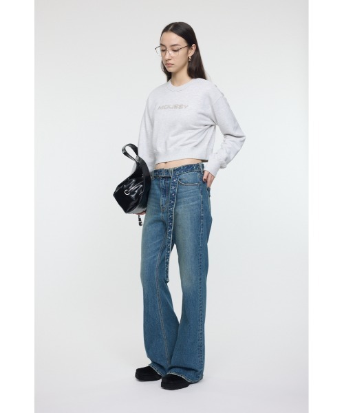 MOUSSY（マウジー）の「【25年AW新作】LITTLE POPS LOGO プルオーバー（スウェット・レディース・ブラック/ネイビー/杢グレー/ライトピンク・FREE）」の15枚目の写真