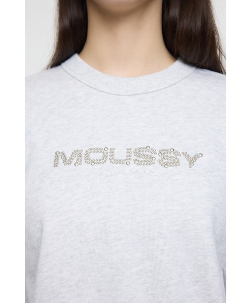 MOUSSY（マウジー）の「【25年AW新作】LITTLE POPS LOGO プルオーバー（スウェット・レディース・ブラック/ネイビー/杢グレー/ライトピンク・FREE）」の21枚目の写真