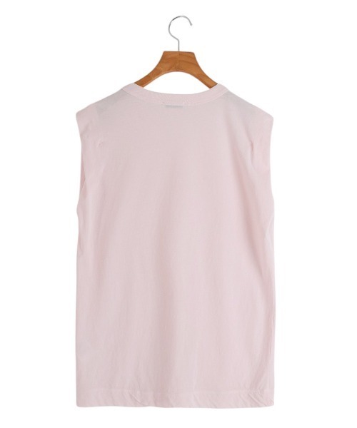 ATON（エイトン）の「ATON / エイトン：【レディース】FRESCA SINGLE JERSEY TANK TOP：KKAGGM0400[DEA]（Tシャツ/カットソー・レディース・ベージュ/ホワイト/ピンク・01）」の5枚目の写真