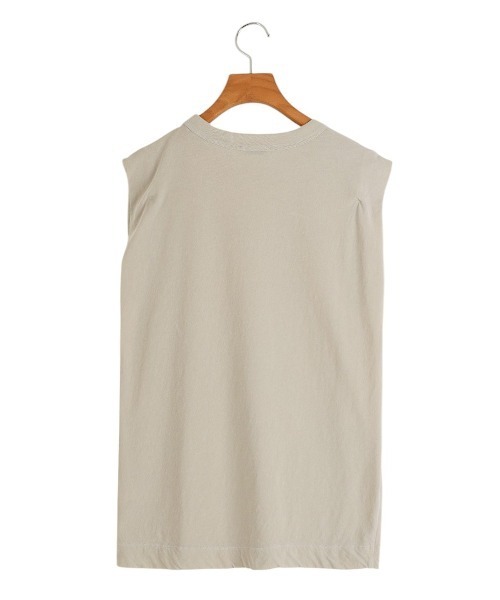 ATON（エイトン）の「ATON / エイトン：【レディース】FRESCA SINGLE JERSEY TANK TOP：KKAGGM0400[DEA]（Tシャツ/カットソー・レディース・ベージュ/ホワイト/ピンク・01）」の4枚目の写真