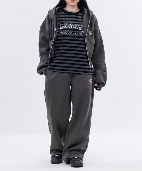 セール】【at】〔THRASHER/スラッシャー〕ショート ダブルジップ