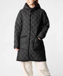 キルティングコート ロング丈」に該当するブラック/黒色系のレディース