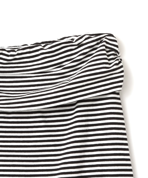 atmos pink（アトモスピンク）の「atmos pink Border Long Skirt / アトモス ピンク ボーダー ロング スカート（スカート・レディース・ピンク/ホワイト・FREE）」の4枚目の写真