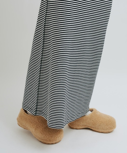 atmos pink（アトモスピンク）の「atmos pink Border Long Skirt / アトモス ピンク ボーダー ロング スカート（スカート・レディース・ピンク/ホワイト・FREE）」の6枚目の写真