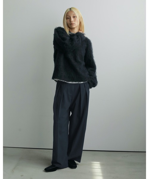 anuke（アンヌーク）の「Tuck Wide Pants（その他パンツ・レディース・ブラック/ネイビー/ブラウン・38inch/36inch）」の13枚目の写真