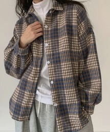 VIVID LADY（ビビッドレディー）の「裏ボア チェック柄 フランネルシャツジャケット（シャツ/ブラウス）」