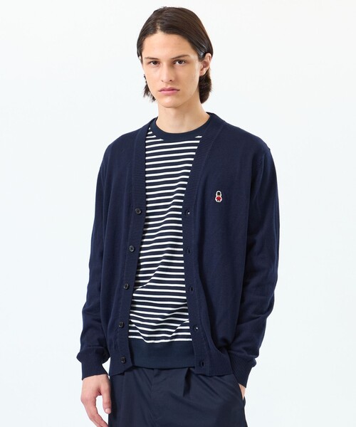 MACKINTOSH PHILOSOPHY(マッキントッシュ フィロソフィー)の「バッキンガムベア 綿ウール天竺 Vネックカーディガン(カーディガン/ボレロ・メンズ・ダークネイビー/ブルー・38/40)」の2枚目の写真