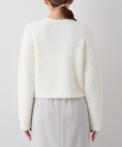 La boutique BonBon(ラブティックボンボン)の「【今すぐお届け!】フェザーヤーンビジュー刺繍ジャケットカーディガン(カーディガン/ボレロ・レディース・オフホワイト/チャコールグレー/ピンク・FREE)」の16枚目の写真