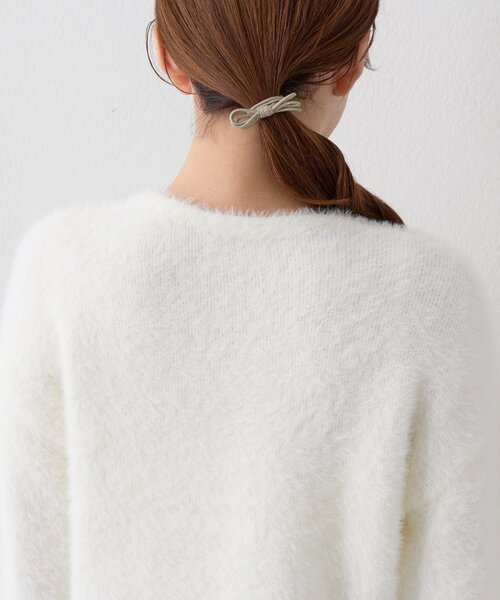 La boutique BonBon(ラブティックボンボン)の「【今すぐお届け!】フェザーヤーンビジュー刺繍ジャケットカーディガン(カーディガン/ボレロ・レディース・オフホワイト/チャコールグレー/ピンク・FREE)」の17枚目の写真