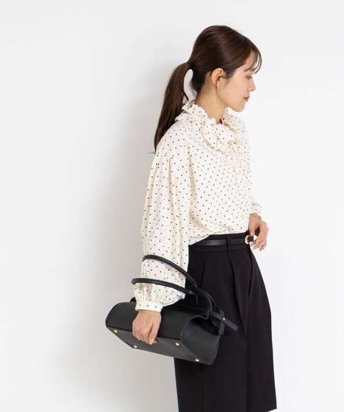 セール】ウォッシャブル襟フリルブラウス（シャツ/ブラウス